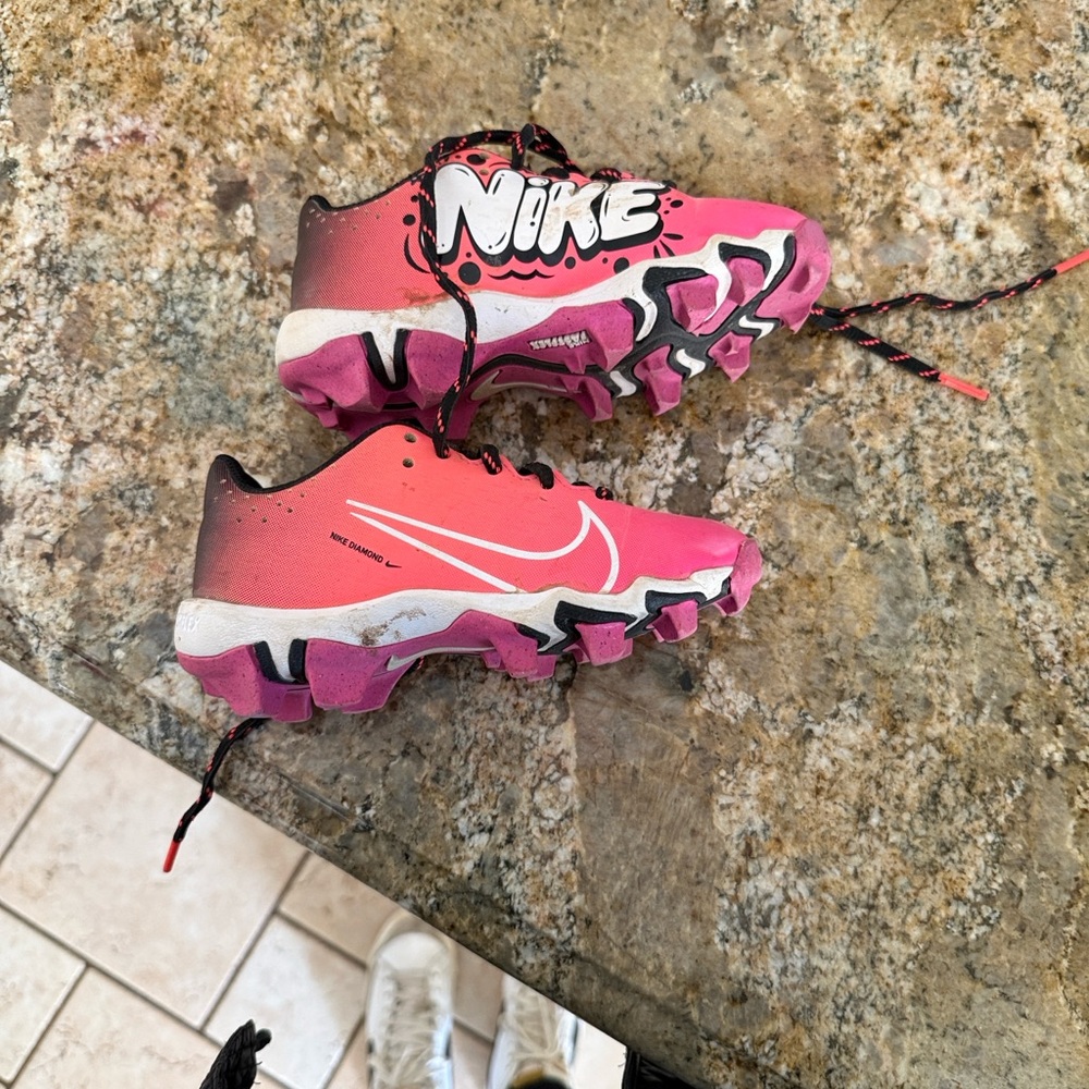 Nike Kids Pink and Black Sneakers
